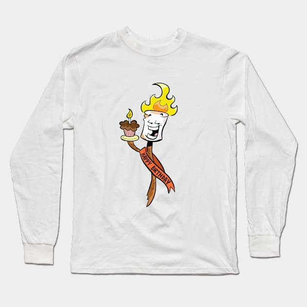 Campfire Birthday Long Sleeve T-Shirt by JamieC